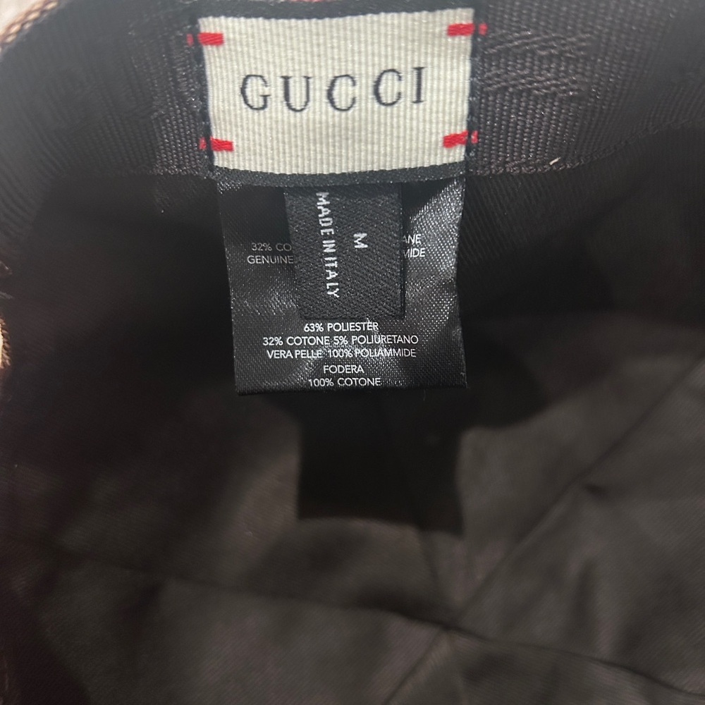 The North Face x Gucci - Brown Monogram Logo Baseball Cap - Size Medium - Picture 7 of 8